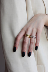 WHITE GOLD/ 18K GOLD CHIC RING
