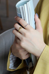 WHITE GOLD/ 18K GOLD RING