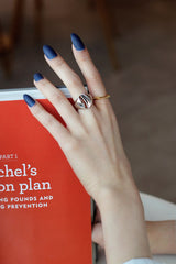 WHITE GOLD/ 18K GOLD MINIMALIST RING