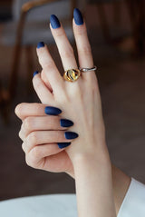 WHITE GOLD/ 18K GOLD MINIMALIST RING