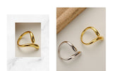 WHITE GOLD/ 18K GOLD V-SHAPE RING