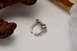 WHITE GOLD/ 18K GOLD KNOT RING