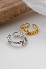 WHITE GOLD/ 18K GOLD TWIST RING