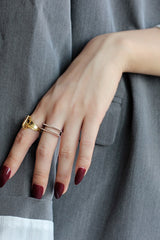 WHITE GOLD/ 18K GOLD CHIC RING