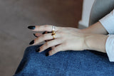 WHITE GOLD/ 18K GOLD CHIC RING