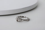 WHITE GOLD/ 18K GOLD KNOT RING