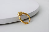 WHITE GOLD/ 18K GOLD KNOT RING