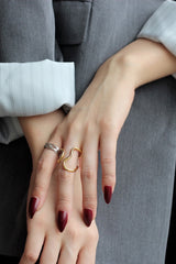 WHITE GOLD/ 18K GOLD CHIC RING
