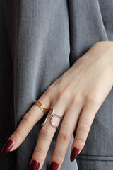 WHITE GOLD/ 18K GOLD CHIC RING