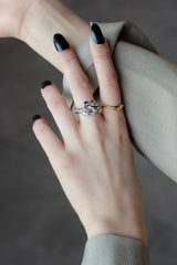 WHITE GOLD/ 18K GOLD TWIST RING