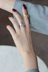 WHITE GOLD/ 18K GOLD VINTAGE RING