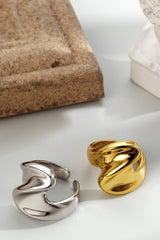 WHITE GOLD/ 18K GOLD TWIST RING