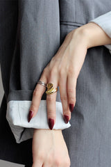 WHITE GOLD/ 18K GOLD TWIST RING