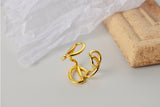 WHITE GOLD/ 18K GOLD TWIST RING