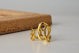 WHITE GOLD/ 18K GOLD TWIST RING