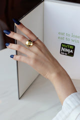 WHITE GOLD/ 18K GOLD CIRCLE RING