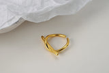 WHITE GOLD/ 18K GOLD KNOT RING