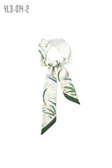 FLORAL PATTERNED LONG SATIN SCASRF HAIRBAND ( 18 COLORS )