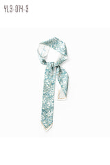 FLORAL PATTERNED LONG SATIN SCASRF HAIRBAND ( 18 COLORS )