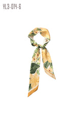 FLORAL PATTERNED LONG SATIN SCASRF HAIRBAND ( 18 COLORS )