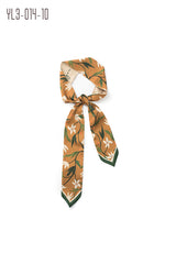 FLORAL PATTERNED LONG SATIN SCASRF HAIRBAND ( 18 COLORS )