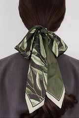 FLORAL PATTERNED LONG SATIN SCASRF HAIRBAND ( 18 COLORS )