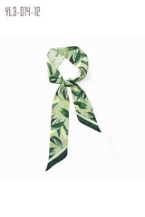 FLORAL PATTERNED LONG SATIN SCASRF HAIRBAND ( 18 COLORS )