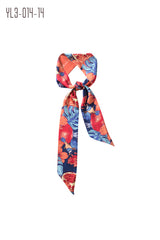 FLORAL PATTERNED LONG SATIN SCASRF HAIRBAND ( 18 COLORS )