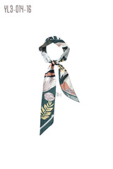 FLORAL PATTERNED LONG SATIN SCASRF HAIRBAND ( 18 COLORS )