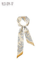 FLORAL PATTERNED LONG SATIN SCASRF HAIRBAND ( 18 COLORS )