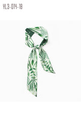 FLORAL PATTERNED LONG SATIN SCASRF HAIRBAND ( 18 COLORS )