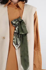 FLORAL PATTERNED LONG SATIN SCASRF HAIRBAND ( 18 COLORS )