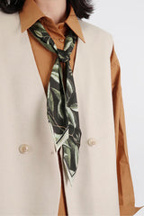 FLORAL PATTERNED LONG SATIN SCASRF HAIRBAND ( 18 COLORS )