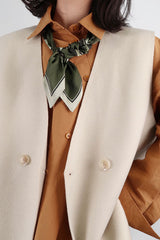 FLORAL PATTERNED LONG SATIN SCASRF HAIRBAND ( 18 COLORS )