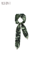 FLORAL PATTERNED LONG SATIN SCASRF HAIRBAND ( 18 COLORS )