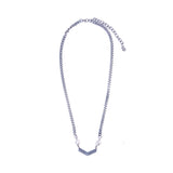 CHAIN AND PEARL NECKLACE IN V SHAPE
