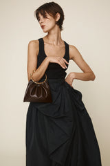 CHOCOLATE RING HANDLE BAG