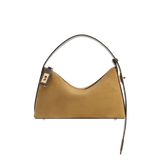 GOLD SUEDE HOBO BAG