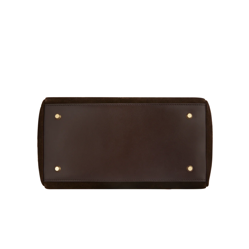 ESPRESSO SUEDE BOOK TOTE BAG 25