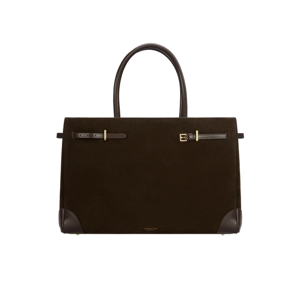 ESPRESSO SUEDE BOOK TOTE BAG 33