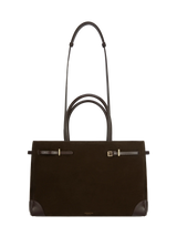 ESPRESSO SUEDE BOOK TOTE BAG 33