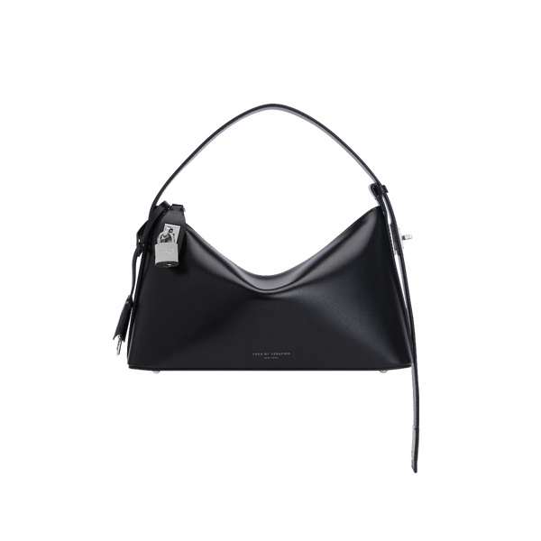 SILVER BLACK HOBO BAG