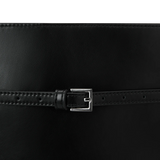 BLACK BELTED TOTE BAG