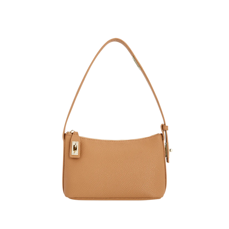 TAN TWISTER HOBO BAG