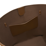 TOFFEE SUEDE BELTED TOTE BAG