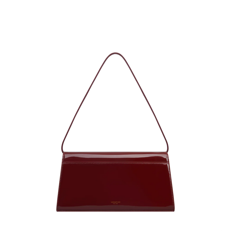 PATENT DARK CHERRY SHOULDER BAG – NO STOCK PARIS PATENT DARK CHERRY SHOULDER BAG – NO STOCK PARIS