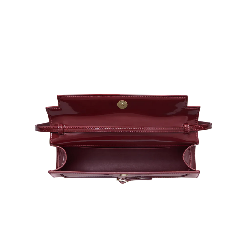 PATENT DARK CHERRY SHOULDER BAG – NO STOCK PARIS PATENT DARK CHERRY SHOULDER BAG – NO STOCK PARIS