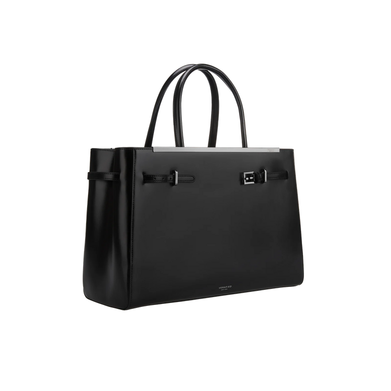 NOIR LEATHER BOOK TOTE BAG 33