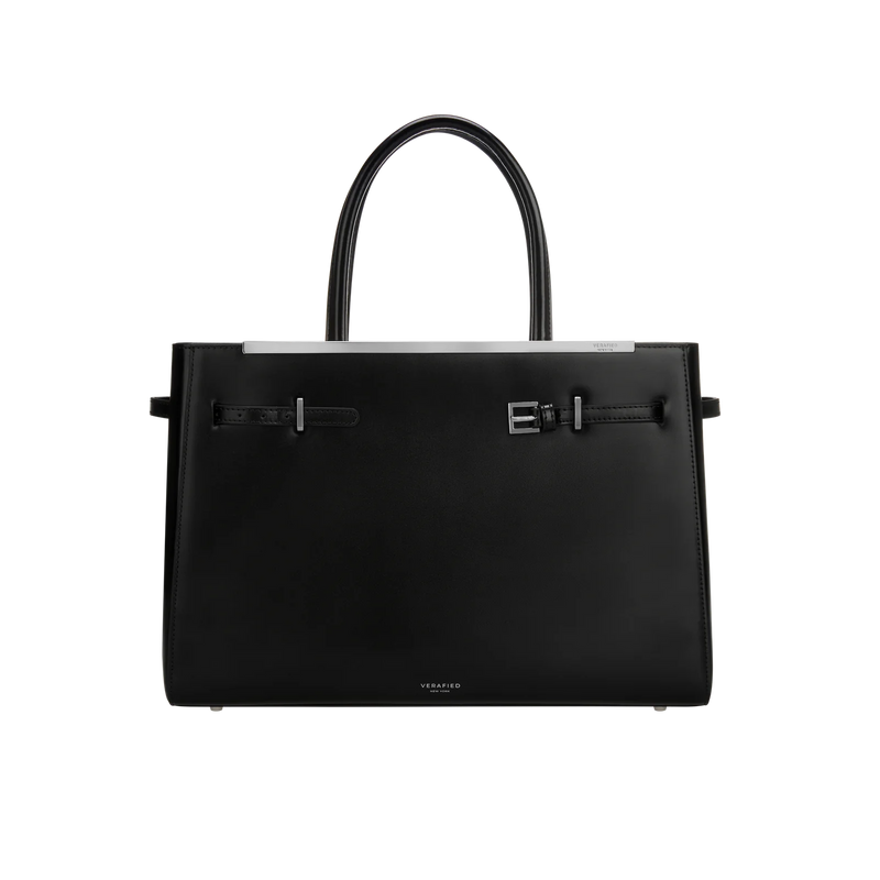NOIR LEATHER BOOK TOTE BAG 33