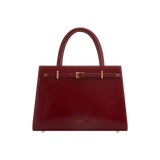 DARK CHERRY BOOK LEATHER TOTE BAG 25